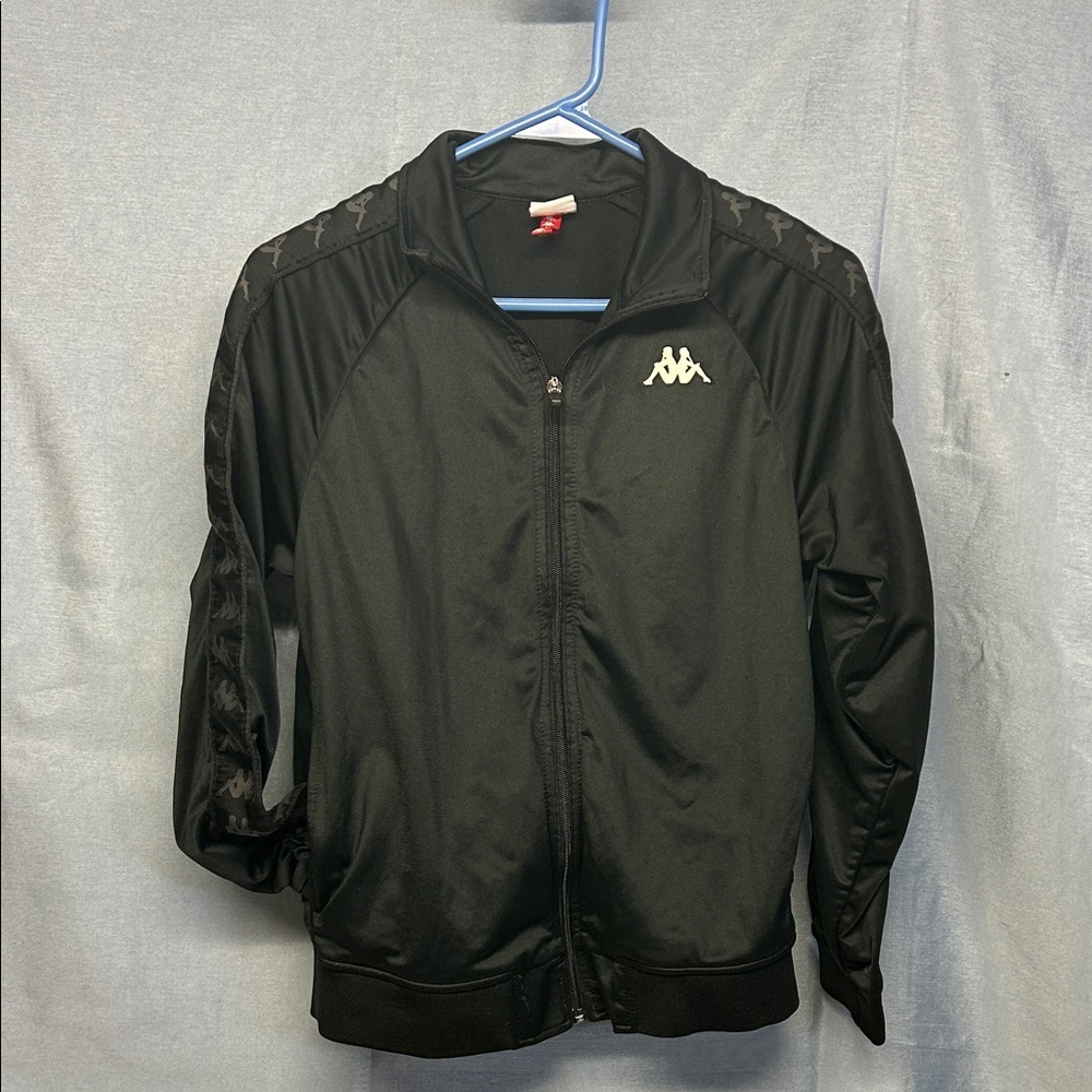 Kappa 222 Banda Wanniston Slim  14 years youngers Zip Jacket Black Activewear